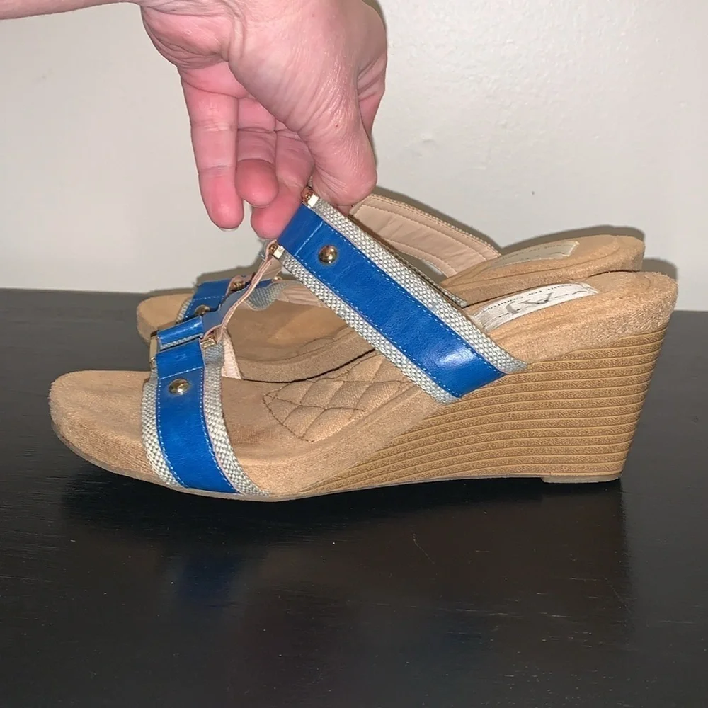 AJ‎ Valenci Wedge Heel Sandals.  Size 8 Wide.
